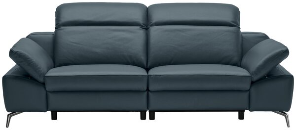 TŘÍMÍSTNÁ POHOVKA, tmavě modrá, pravá kůže Celina Home - Pohovky