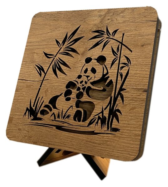 "Pandy" lampa 19x19cm provedení povrchu: dub
