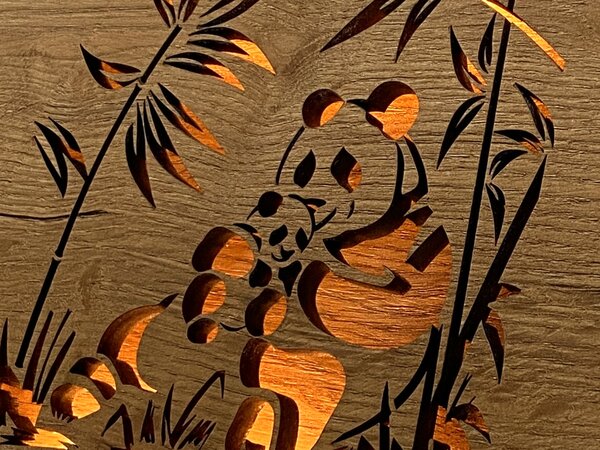 "Pandy" lampa 19x19cm provedení povrchu: dub