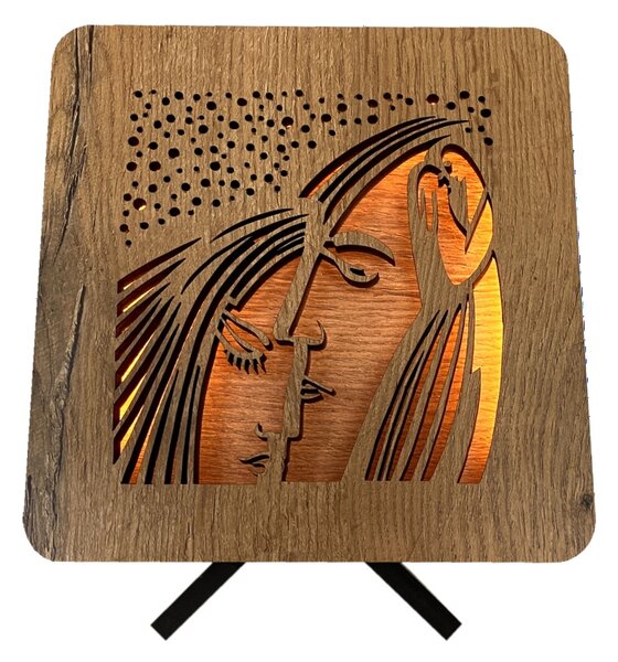 "Romance" lampa 19x19cm provedení povrchu: dub