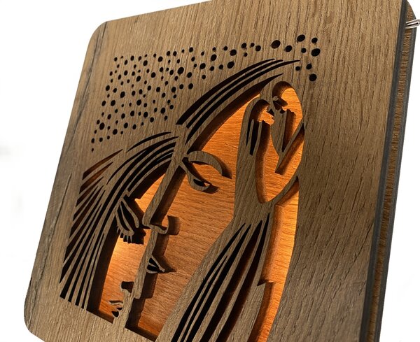"Romance" lampa 19x19cm provedení povrchu: dub