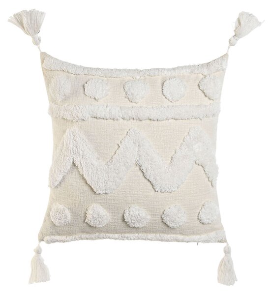 Polštářek Home ESPRIT Bílý Střapce Boho 45 x 15 x 45 cm