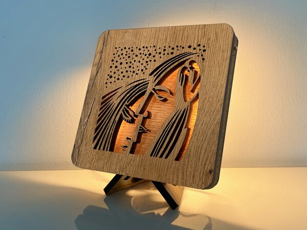 "Romance" lampa 19x19cm provedení povrchu: dub
