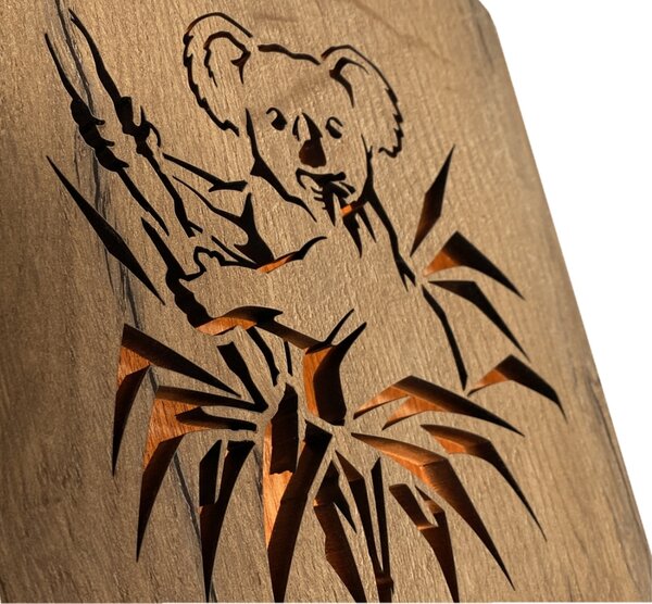 "Koala" lampa 19x19cm provedení povrchu: dub