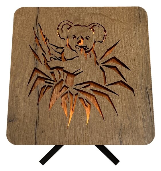 "Koala" lampa 19x19cm provedení povrchu: dub