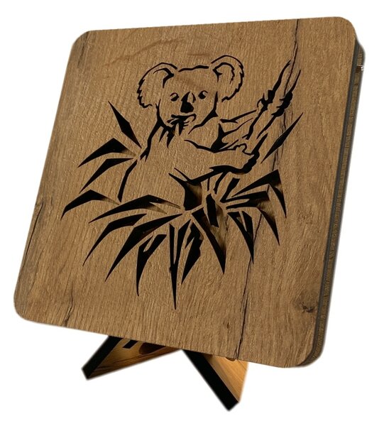"Koala" lampa 19x19cm provedení povrchu: dub