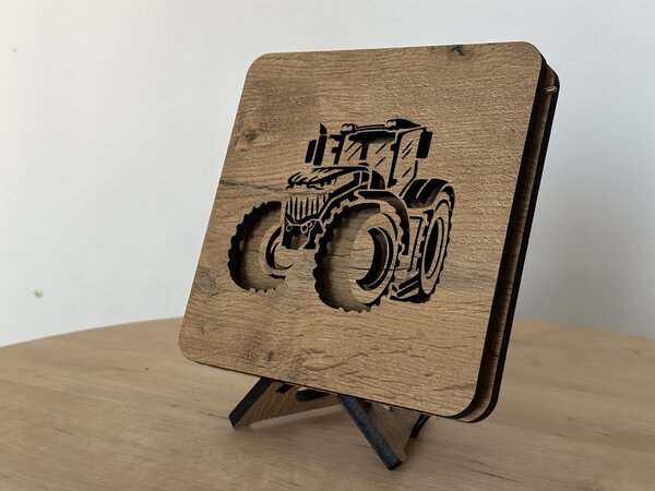 "Traktor" lampa 19x19cm provedení povrchu: dub