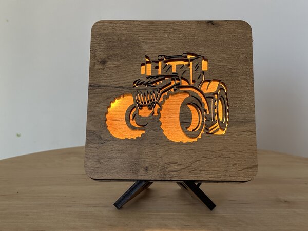 "Traktor" lampa 19x19cm provedení povrchu: dub