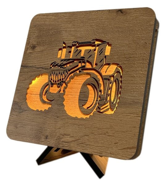 "Traktor" lampa 19x19cm provedení povrchu: dub