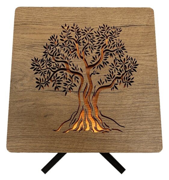 "Olivovník" lampa 19x19cm provedení povrchu: dub