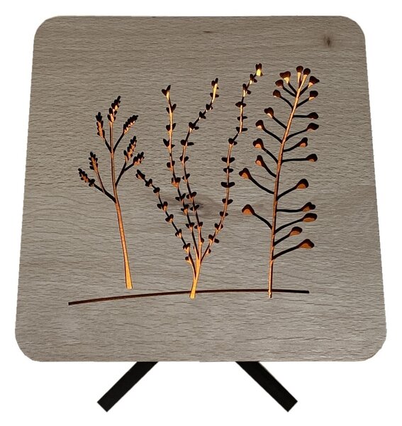 "Kokoška" lampa 19x19cm provedení povrchu: dub
