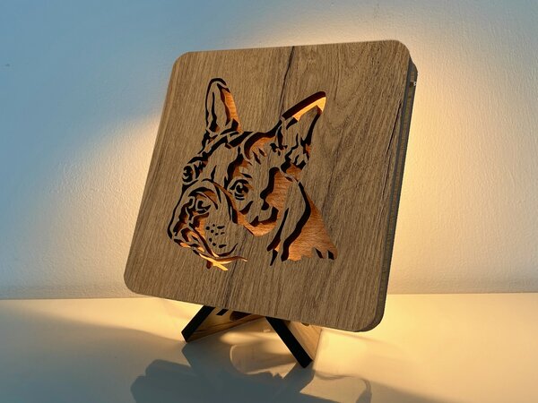 "Buldoček" lampa 19x19cm provedení povrchu: dub