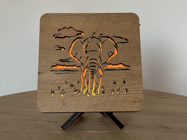 "Slon" lampa 19x19cm provedení povrchu: dub