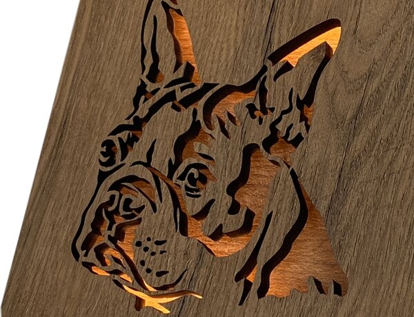 "Buldoček" lampa 19x19cm provedení povrchu: dub