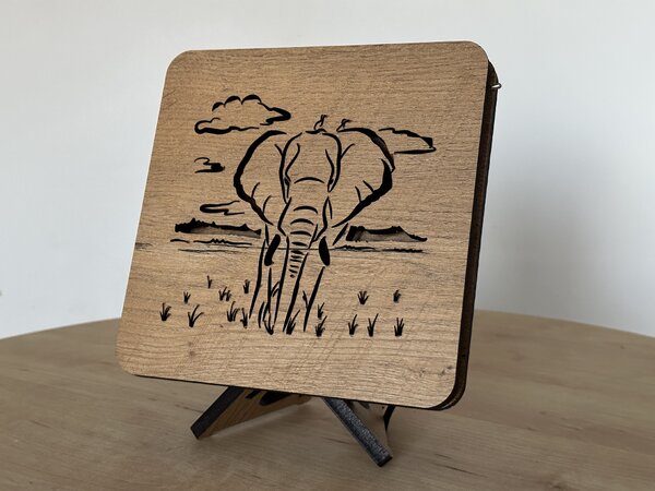 "Slon" lampa 19x19cm provedení povrchu: dub