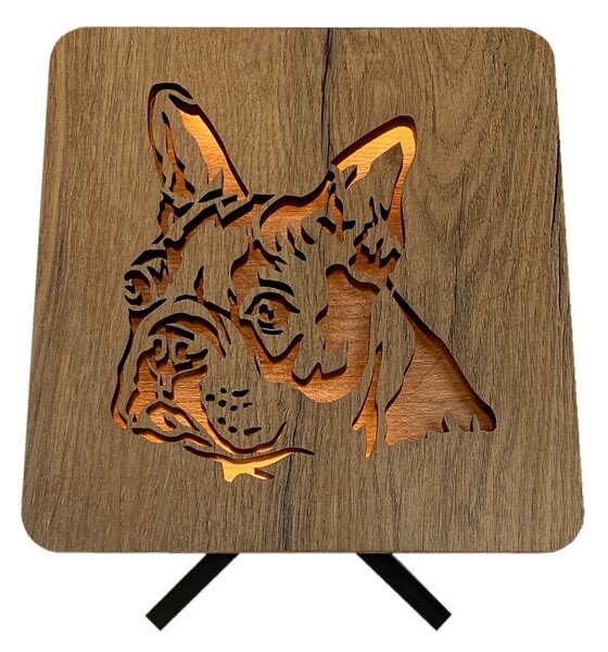 "Buldoček" lampa 19x19cm provedení povrchu: dub