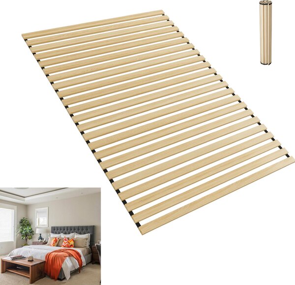 UISEBRT Roštový rám 140x200 cm Roštový rám Roštový rám Postelový rám 23 lamel o tloušťce 2 cm s nosností až 300 kg Flexibilní Prostorově úsporný Prodyšný pro jednolůžko a manželskou postel