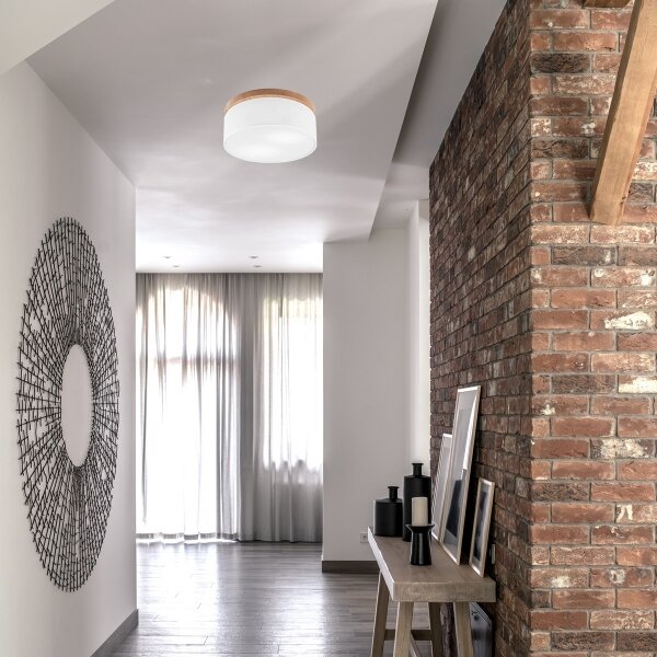Brilagi - LED Stropní svítidlo BELLADONNA 2xE27/15W/230V pr. 40 cm bílá/dub