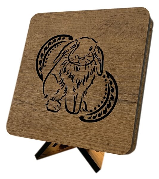 "Králíček" lampa 19x19cm provedení povrchu: dub