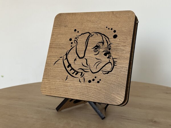 "Boxer" lampa 19x19cm provedení povrchu: dub