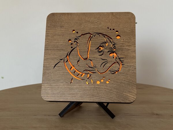 "Boxer" lampa 19x19cm provedení povrchu: dub
