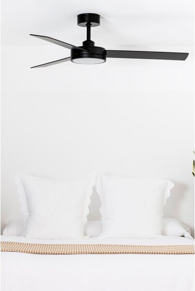 FARO 34261 - LED Stropní ventilátor BARTH LED/24W/230V černá + DO