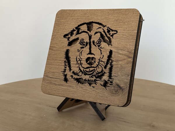 "Husky" lampa 19x19cm provedení povrchu: dub