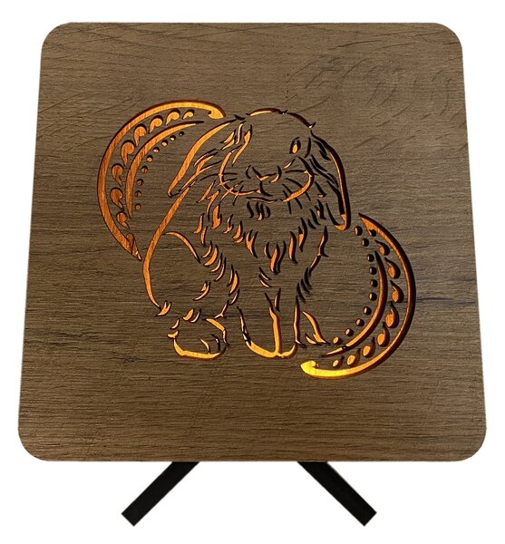 "Králíček" lampa 19x19cm provedení povrchu: dub