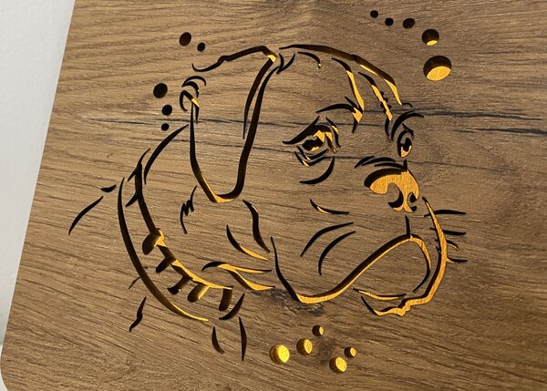 "Boxer" lampa 19x19cm provedení povrchu: dub