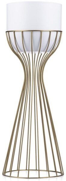 Kovový květináč LOFT 56x20 cm zlatá/bílá