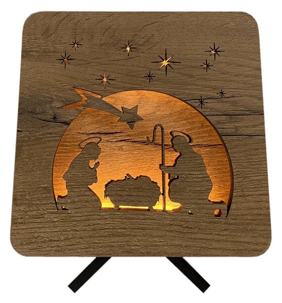 "Betlém" lampa 19x19cm provedení povrchu: dub světlý