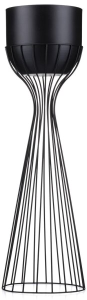 Kovový květináč LOFT 68x20 cm černá