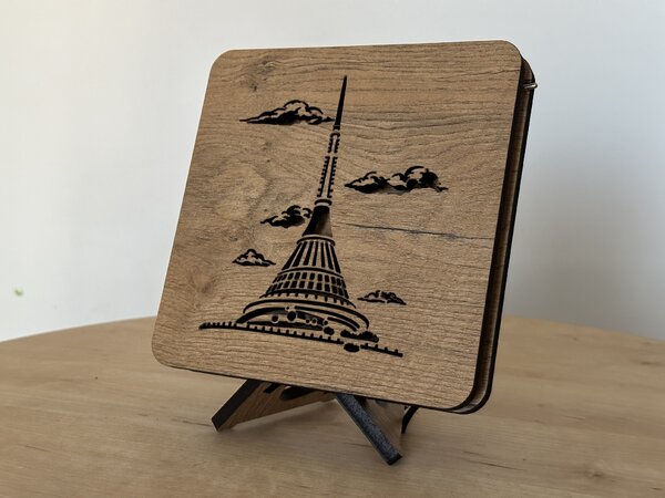 "Ještěd" lampa 19x19cm provedení povrchu: dub