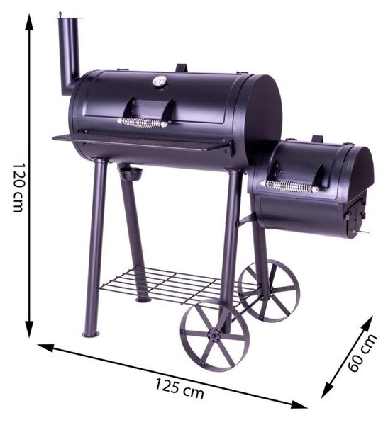 Zahradní gril s udírnou XL BBQ 2 s ochranným krytem