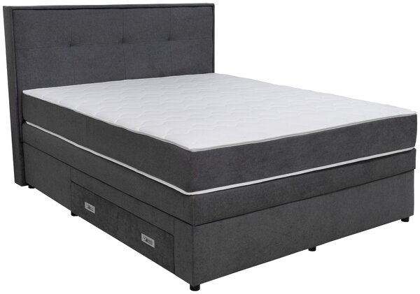 POSTEL BOXSPRING, 160/200 cm, tmavě šedá Hom`in - Manželské postele