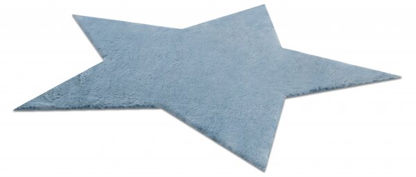 Makro Abra Moderní kusový koberec SHAPE 3148 Hvězda protiskluzový vhodný k praní shaggy modrý Rozměr: 80x80 cm