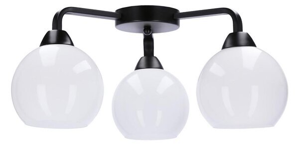 Přisazený lustr CALDERA 3xE27/60W/230V černá