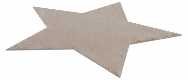 Makro Abra Moderní kusový koberec SHAPE 3148 Hvězda protiskluzový vhodný k praní shaggy camel béžový Rozměr: 80x80 cm