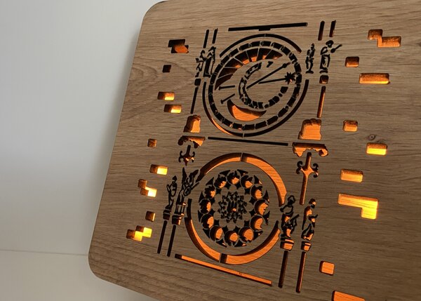 "Orloj" lampa 19x19cm provedení povrchu: dub