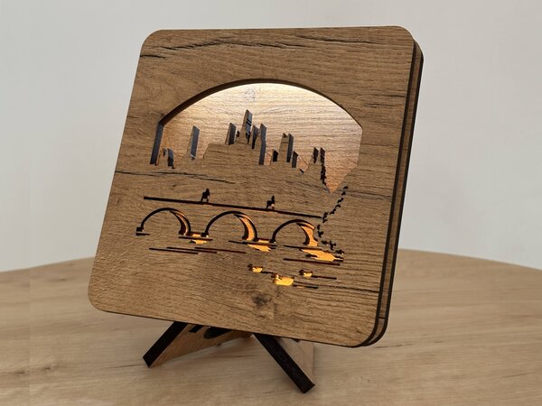 "Hradčany" lampa 19x19cm provedení povrchu: dub