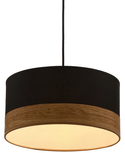 Lustr na lanku PORTO 1xE27/60W/230V černá/hnědá