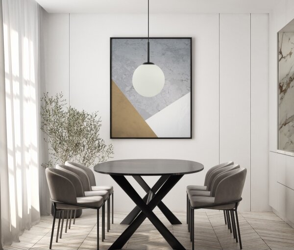 ITALUX PND-5578-1M-BK - Lustr na lanku DEORE 1xE27/40W/230V černá