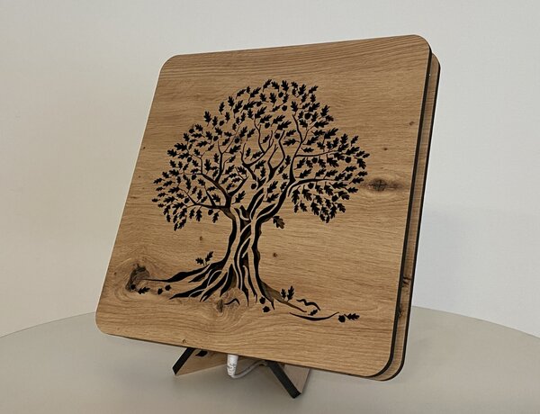 "Dub" lampa 31x31cm provedení povrchu: dub světlý