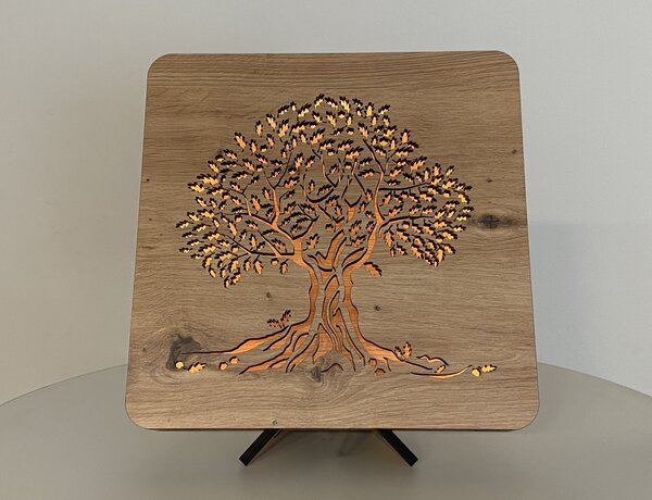 "Dub" lampa 31x31cm provedení povrchu: dub světlý