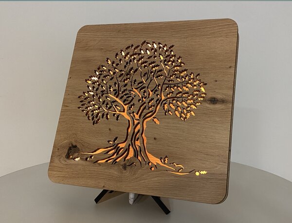 "Dub" lampa 31x31cm provedení povrchu: dub světlý