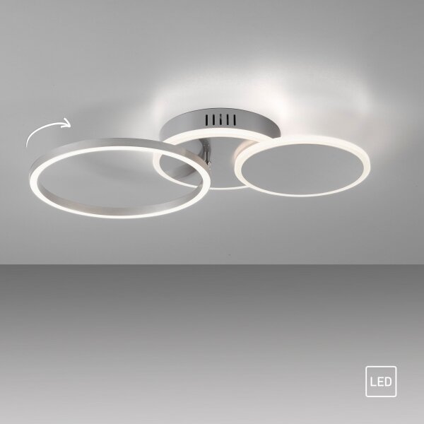 Leuchten Direkt 14116-55 - LED Stropní svítidlo LED/25,5W/230V matný chrom
