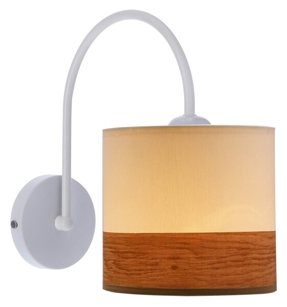 Nástěnná lampa BIANCO 1xE27/40W/230V bílá/hnědá