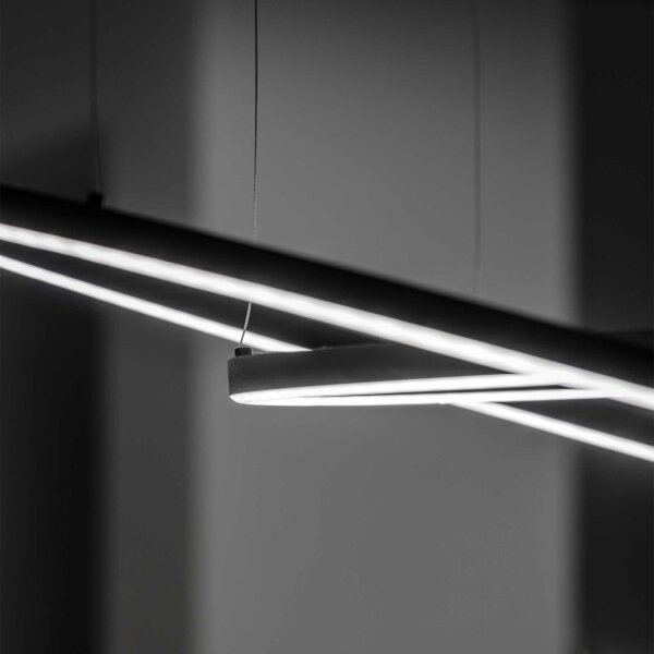 Ideal Lux - LED Lustr na lanku ORACLE LED/83W/230V 3000K pr. 150 cm černá