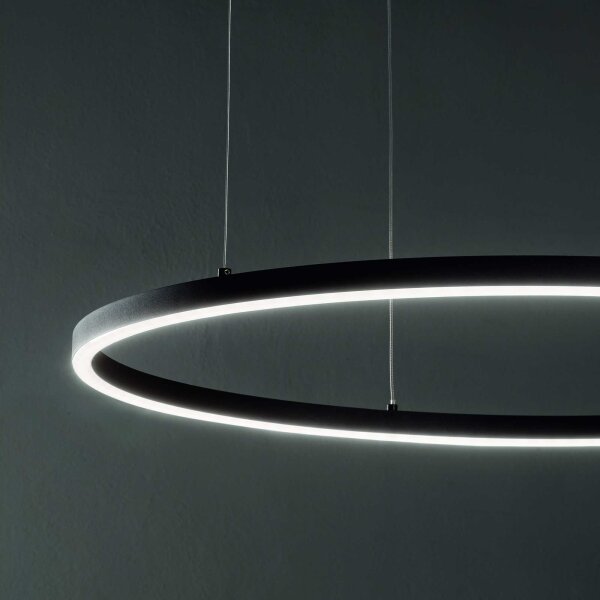 Ideal Lux - LED Lustr na lanku ORACLE LED/83W/230V 3000K pr. 150 cm černá