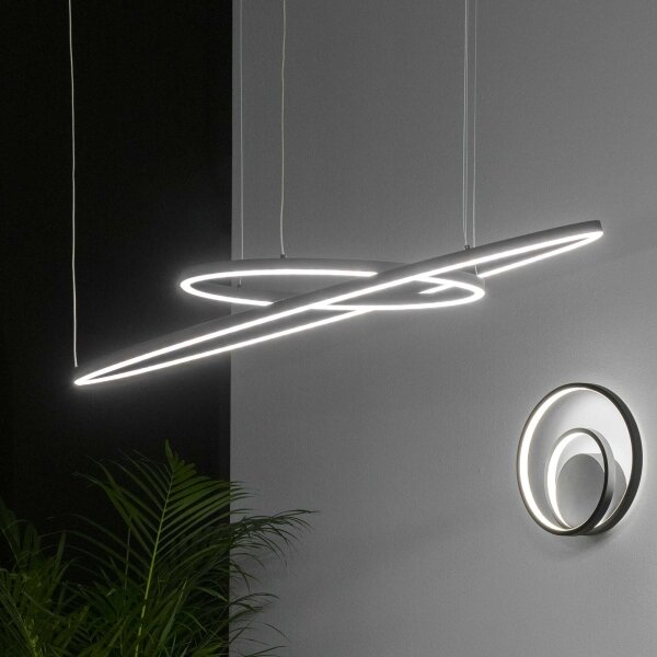 Ideal Lux - LED Lustr na lanku ORACLE SLIM LED/29W/230V 2700K pr. 50 cm černá